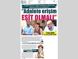 BASINDA BAROMUZ (Engelli Kadınlar, Engelli Erkeklere Oranla Adalete Daha Az Erişiyor)