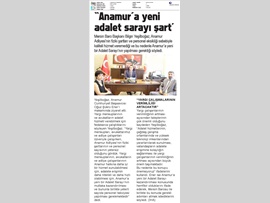 BARO BŞK. BİLGİN YEŞİLBOĞAZ: "ANAMUR'A YENİ ADALET SARAYI ŞART")