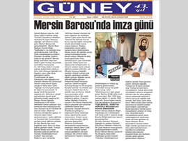 BASINDA BAROMUZ (Mersin Barosu'nda İmza Günü)