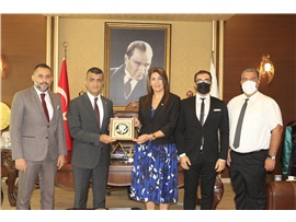 KKTC MERSİN BAŞKONSOLUSU MENDELİ’DEN, BAŞKANIMIZ ÖZDEMİR’E ZİYARET