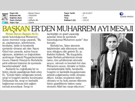 BAŞKANIMIZIN MUHARREM AYI MESAJI (08.10.2017)