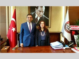 KKTC Mersin Konsolosu Sayın; Ayşen Volkan İNANIROĞLU' nun Başkanımıza Ziyareti.