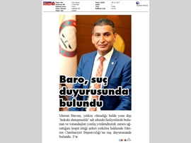 BASINDA BAROMUZ (Mersin Barosu Başkanlığı'nca ‘yasa dışı hukuki danışmanlık’ yapan şirket yetkililerine karşı suç duyurusunda bulunuldu.)