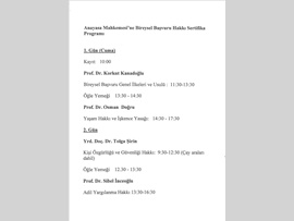 Anayasa Mahkemesine Bireysel Başvuru Sertifika Programı.
