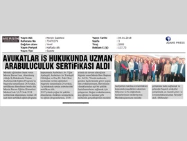 BASINDA BAROMUZ (İş Hukukunda Uzman Arabuluculuk Sertifika Töreni)