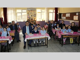 Başkanımız,  Necatibey İlköğretim Okulu Müdürü Sayın; Ahmet YILDIRIM’ı ziyaret etti.