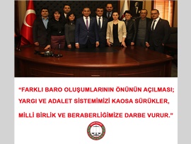 ER:  “YARGI VE ADALET SİSTEMİMİZ KAOSA SÜRÜKLENİR”