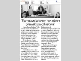 BASINDA BAROMUZ (Kamu Avukatlarının Sorunlarını Çözmek İçin Uğraşıyoruz)