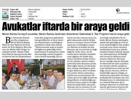 BASINDA BAROMUZ (Mersin Barosu İftar Programı)