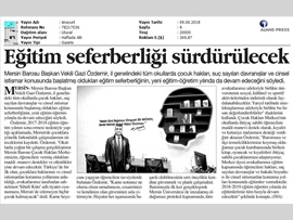 BASINDA BAROMUZ (Başkan Vekilimiz Av. Gazi Özdemir'in Karne Tatili Mesajı)