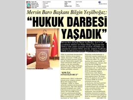 BASINDA BAROMUZ (Baro Bşk. Yeşilboğaz: "Hukuk Darbesi Yaşadık)