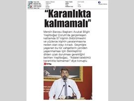 BASINDA BAROMUZ (Çorum Katliamı Kınama Mesajı)