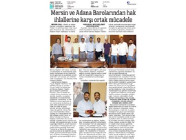 BASINDA BAROMUZ (Mersin Barosu ve Adana Barosu'nda Dayanışma Örneği)