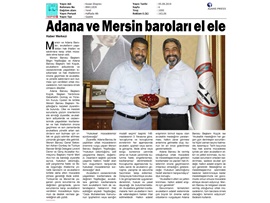 BASINDA BAROMUZ (Mersin Barosu ve Adana Barosu'nda Dayanışma Örneği)