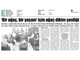 BASINDA BAROMUZ (Mersin Barosu ve Orman Bölge Müdürlüğü Ağaç Dikim Şenliği Düzenleyecek)