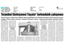 BASINDA BAROMUZ (Baromuzdan'İstanbul Sözleşmesi Yaşatır' Farkındalık Çalışması)
