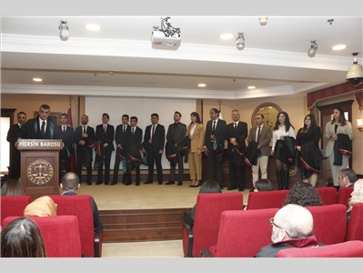16 STAJYER AVUKATIMIZ CÜBBE GİYİDİ
