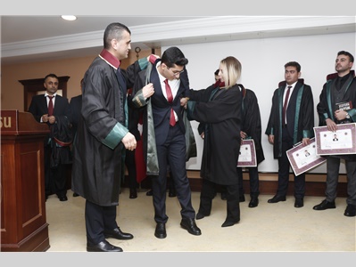 16 STAJYER AVUKATIMIZ CÜBBE GİYİDİ