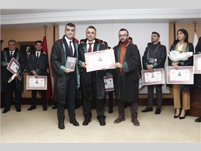 16 STAJYER AVUKATIMIZ CÜBBE GİYİDİ