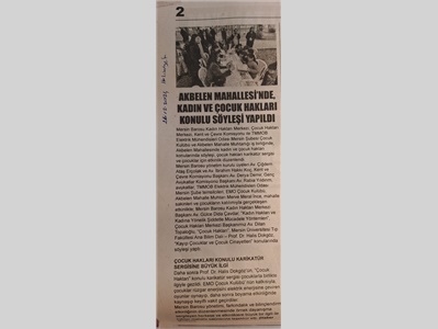 Akbelen Mahallesi'nde Kadın ve Çocuk Hakları konulu söyleşi yapıldı