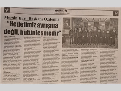 Baro Başkanımız Av. Gazi Özdemir,  Milli Dayanışma, Kardeşlik ve Demokrasi Komisyonu Toplantısına katıldı
