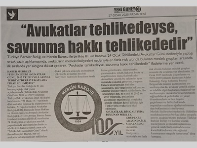 Uluslararası Tehlikedeki Avukatlar Günü basın açıklaması