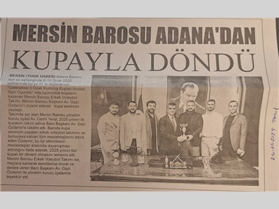 Mersin Barosu ' da kupa heyecanı