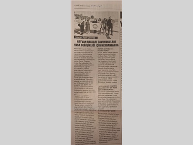 Hayvan Hakları Komisyonumuzdan katliam yasasına tepki