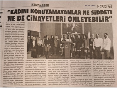 Mersin Barosu Kadın Hakları Merkezi Basın açıklaması ve Resim Sergisi