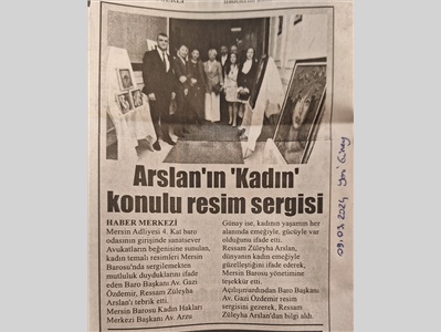 Mersin Barosu Kadın Hakları Merkezi Basın açıklaması ve Resim Sergisi