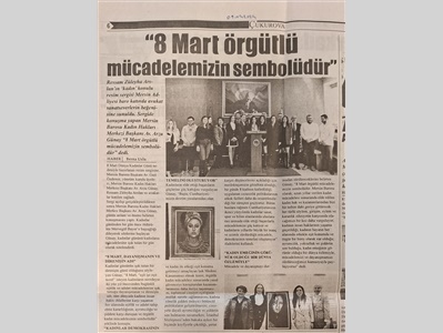 Mersin Barosu Kadın Hakları Merkezi Basın açıklaması ve Resim Sergisi