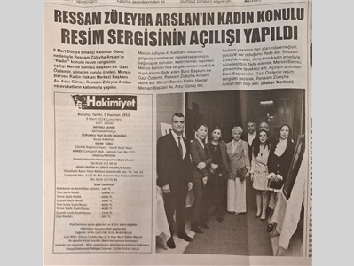 Mersin Barosu Kadın Hakları Merkezi Basın açıklaması ve Resim Sergisi