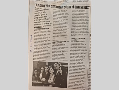 Mersin Barosu Kadın Hakları Merkezi Basın açıklaması ve Resim Sergisi