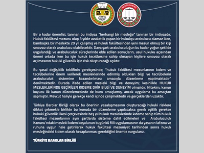 ARABULUCULUK İÇİN ARANAN MESLEKİ KIDEM KOŞULUNA İLİŞKİN AÇIKLAMA