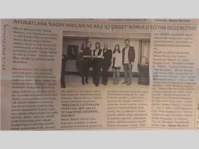 Avukatlara , " Kadın Hakları ve Aile İçi Şiddet " konulu seminer düzenlendi