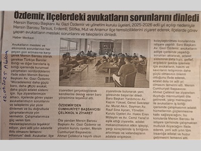 Baro yönetiminden, ilçe baro odalarına ziyaret