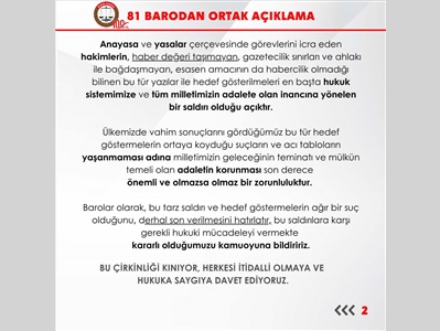 81 BARODAN ORTAK AÇIKLAMA
