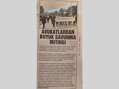 Mersin Barosu Büyük Savunma Mitingine katıldı