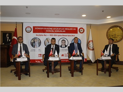 MERSİN BAROSU STAJ EĞİTİM MERKEZİ 2023-2024 YILI EĞİTİM DÖNEMİ AÇILIŞ DERSİ YAPILDI