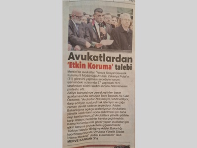 Öldürülen Avukat Zekeriya Polat'a adalet için basın açıklaması