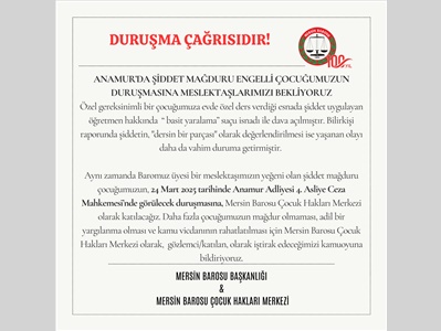 DURUŞMAYA ÇAĞRI