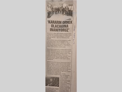 Mersin Barosu Nida Nur Nergiz'in karar duruşmasına katıldı