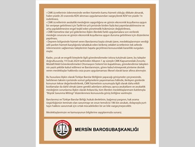 TBB VE BARO BAŞKANLARI, 2024 YILI CMK ÜCRET TARİFESİ ANA GÜNDEM MADDESİYLE TOPLANDI