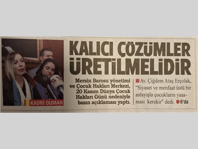 20 Kasım Dünya Çocuk Hakları Günü basın açıklaması