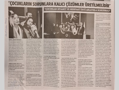 20 Kasım Dünya Çocuk Hakları Günü basın açıklaması