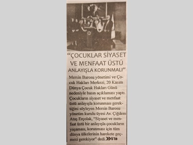 20 Kasım Dünya Çocuk Hakları Günü basın açıklaması
