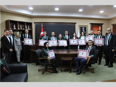 11 STAJYER AVUKATIMIZ, AVUKATLIK RUHSATNAMESİNİ ALDI