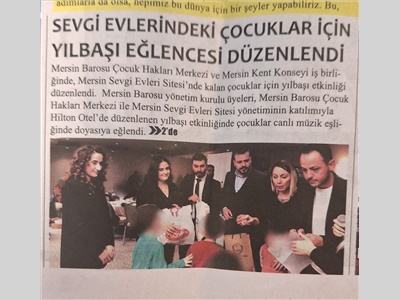Sevgi Evleri'ndeki çocuklar için yılbaşı etkinliği düzenlendi