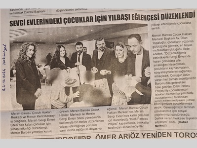 Sevgi Evleri'ndeki çocuklar için yılbaşı etkinliği düzenlendi