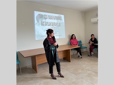 ÇAMATEM’DE TEDAVİ GÖREN ÇOCUKLARA SUÇ SAYILAN DAVRANIŞLAR ANLATILDI